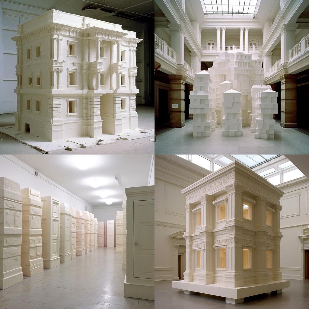 Rachel Whiteread style, Midjourney V5.1, render 1 of 4