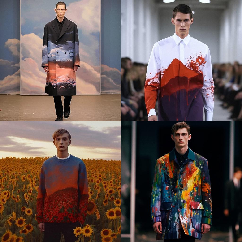 Raf Simons style, Midjourney V5.1, render 1 of 4
