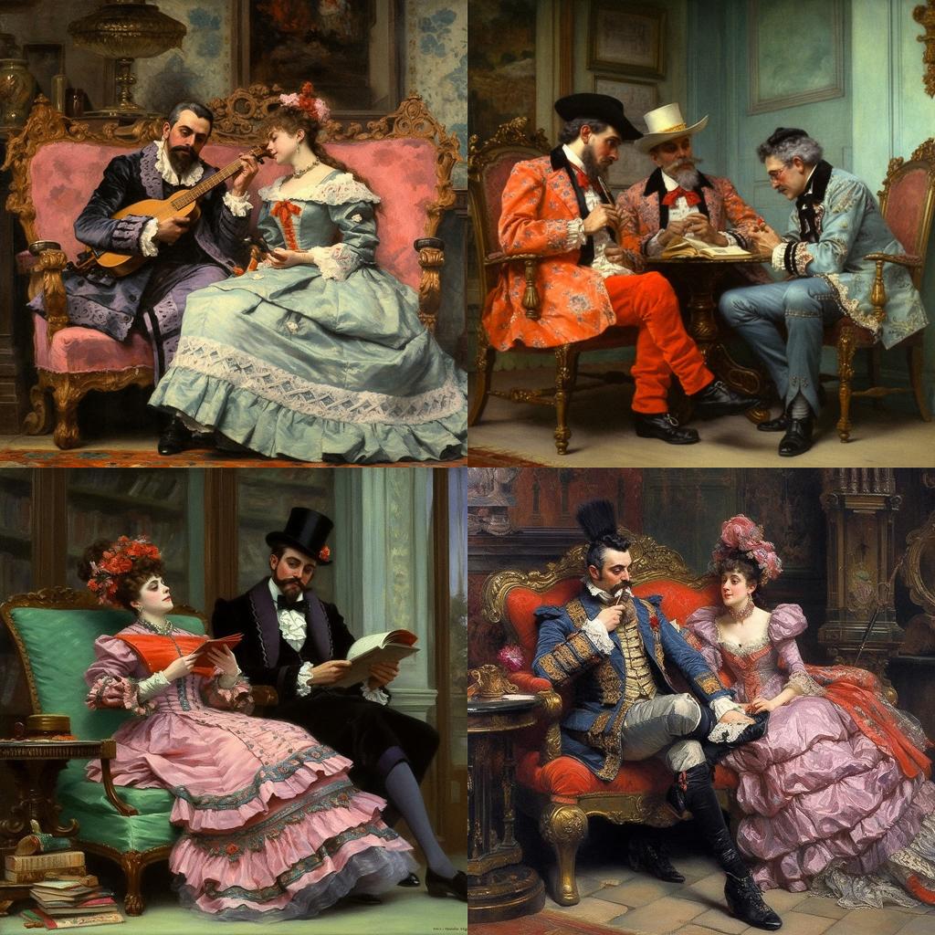 Raimundo de Madrazo y Garreta style, Midjourney V5.1, render 1 of 4