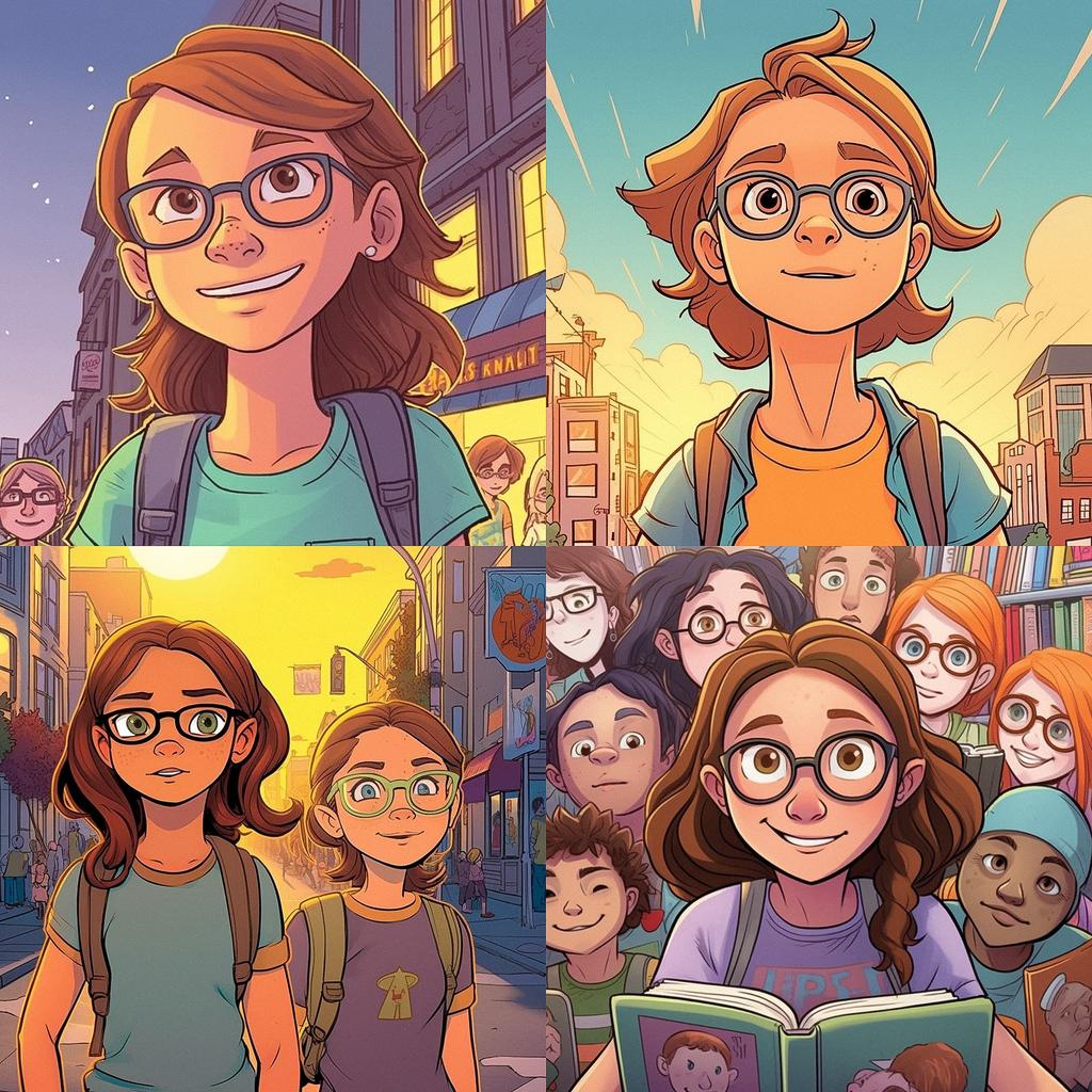 Raina Telgemeier style, Midjourney V5.1, render 1 of 4