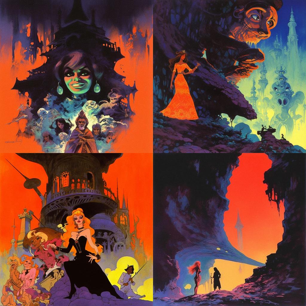 Ralph Bakshi style, Midjourney V5.1, render 1 of 4
