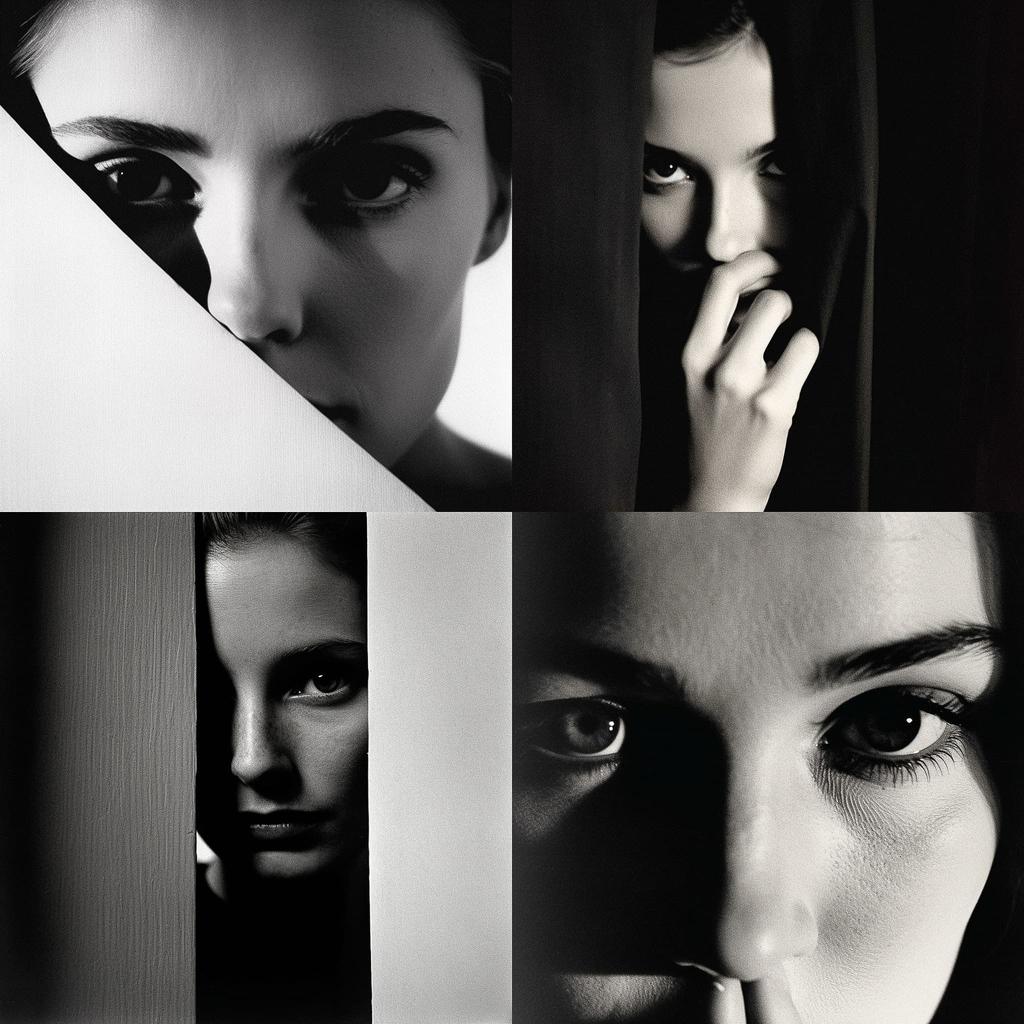 Ralph Gibson style, Midjourney V5.1, render 1 of 4