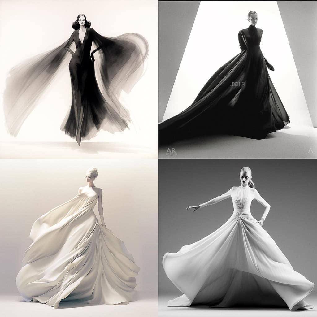 Ralph Rucci style, Midjourney V5.1, render 1 of 4