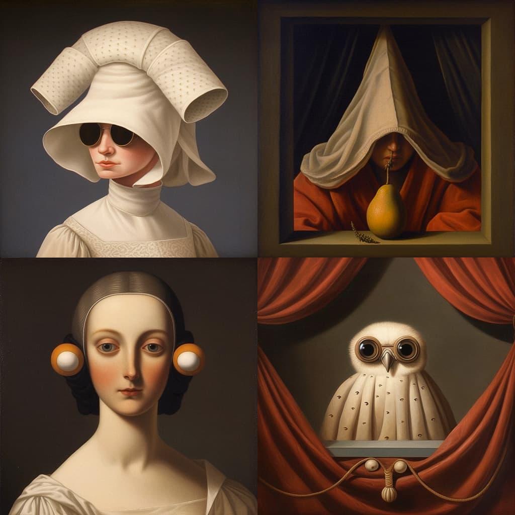 Raphaelle Peale style, Midjourney V5.1, render 1 of 4