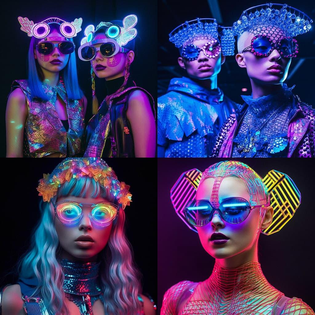 Rave fashion style, Midjourney V5.1, render 1 of 4