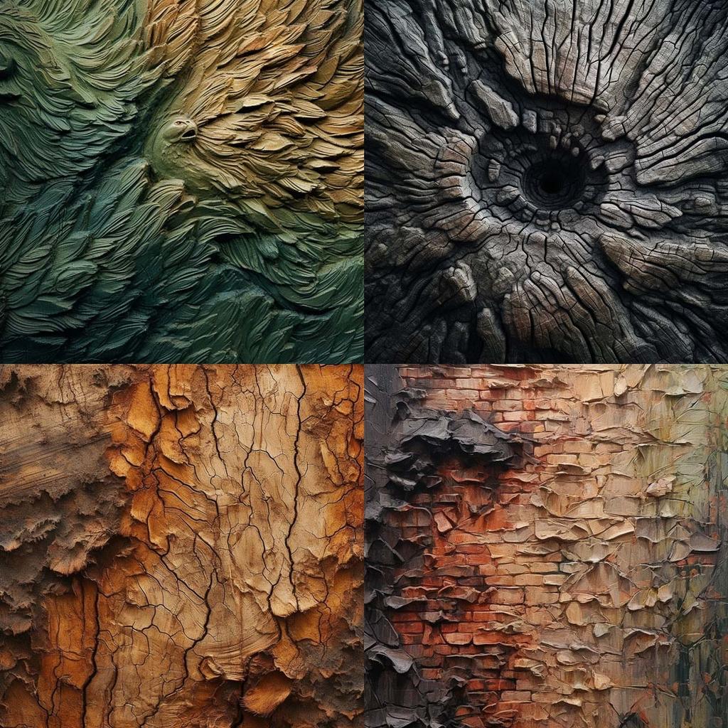 Raw texture style, Midjourney V5.1, render 1 of 4