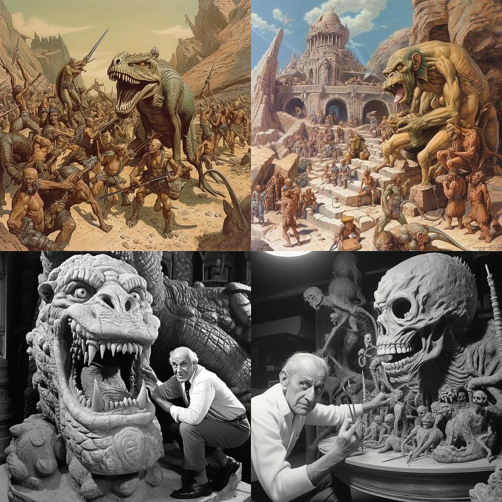 Ray Harryhausen style, Midjourney V5.1, render 1 of 4