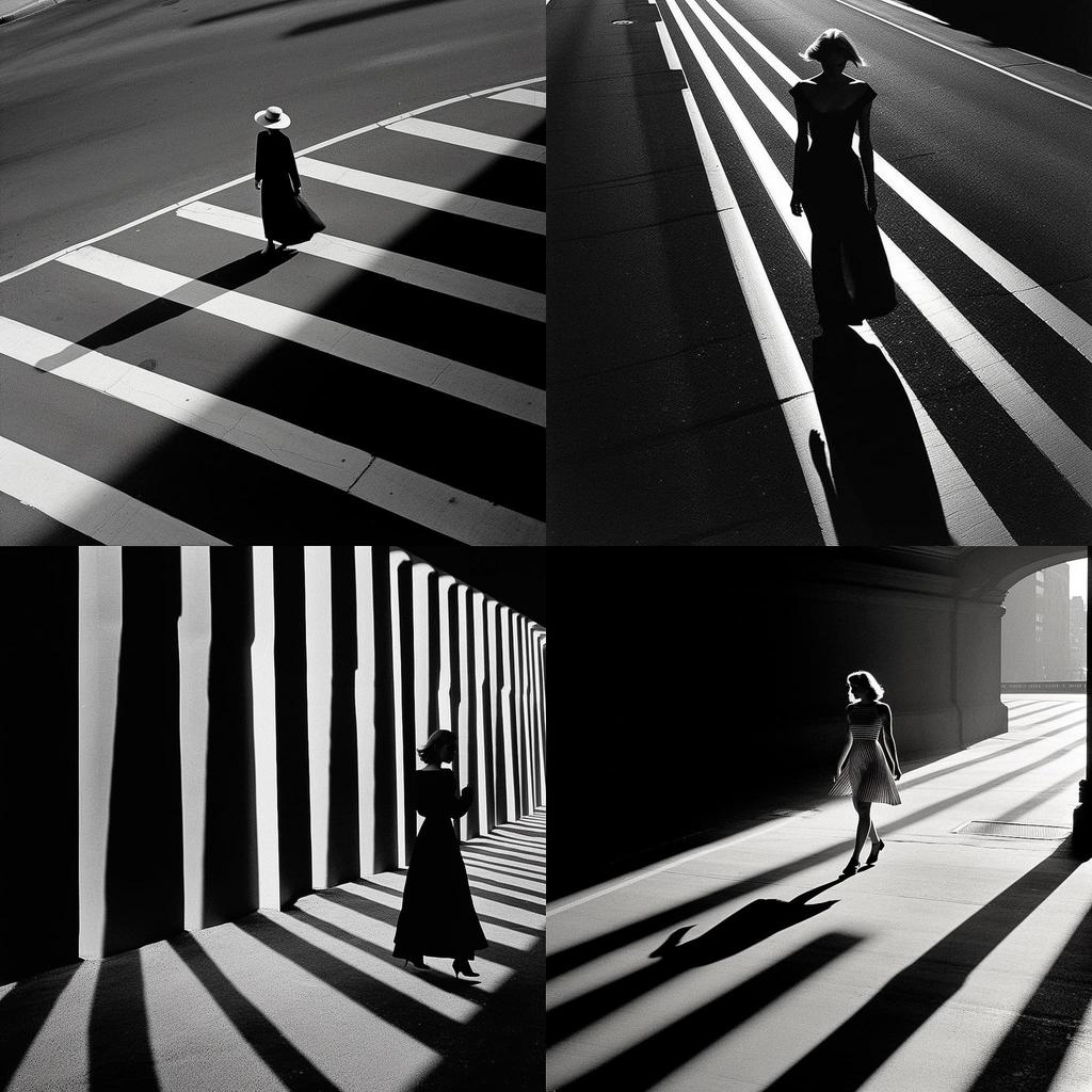 Ray Metzker style, Midjourney V5.1, render 1 of 4