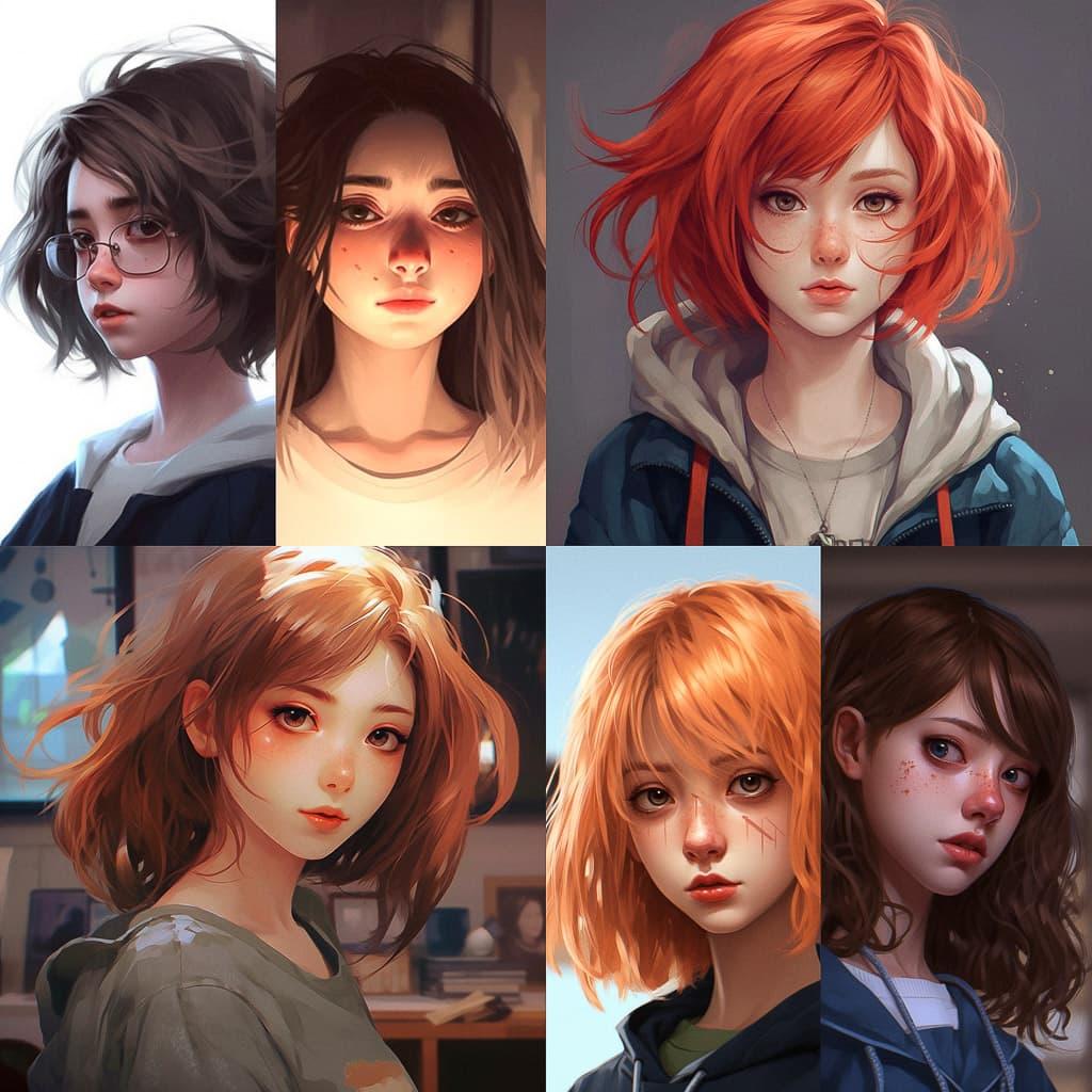 Realistic anime style style, Midjourney V5.1, render 1 of 4