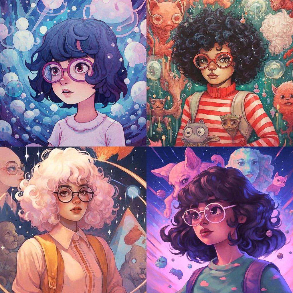 Rebecca Sugar style, Midjourney V5.1, render 1 of 4