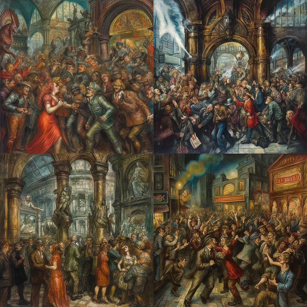 Reginald Marsh style, Midjourney V5.1, render 1 of 4
