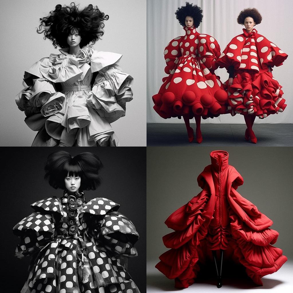 Rei Kawakubo style, Midjourney V5.1, render 1 of 4