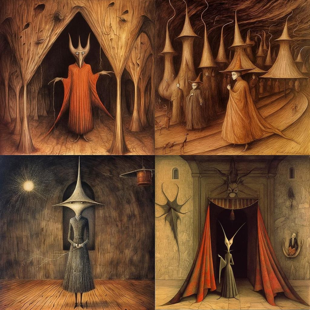 Remedios Varo style, Midjourney V5.1, render 1 of 4