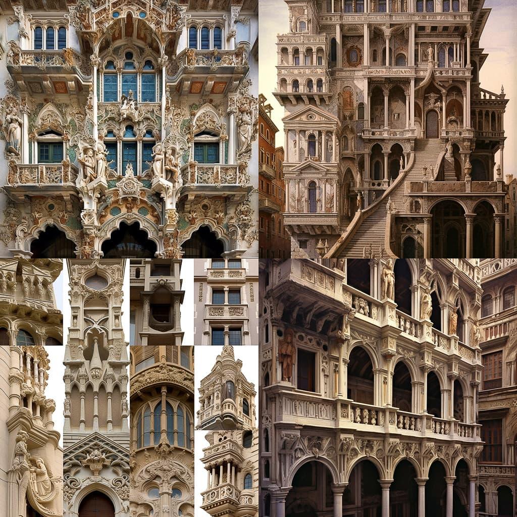 Renaissance architecture style, Midjourney V5.1, render 1 of 4