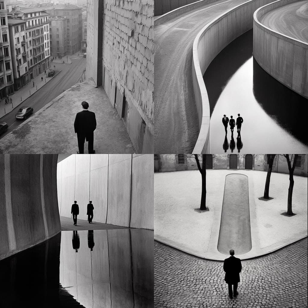 Rene Burri style, Midjourney V5.1, render 1 of 4