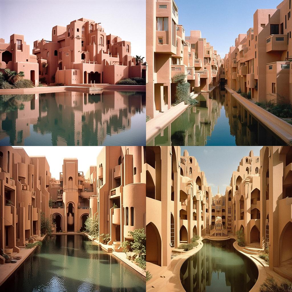 Ricardo Bofill style, Midjourney V5.1, render 1 of 4
