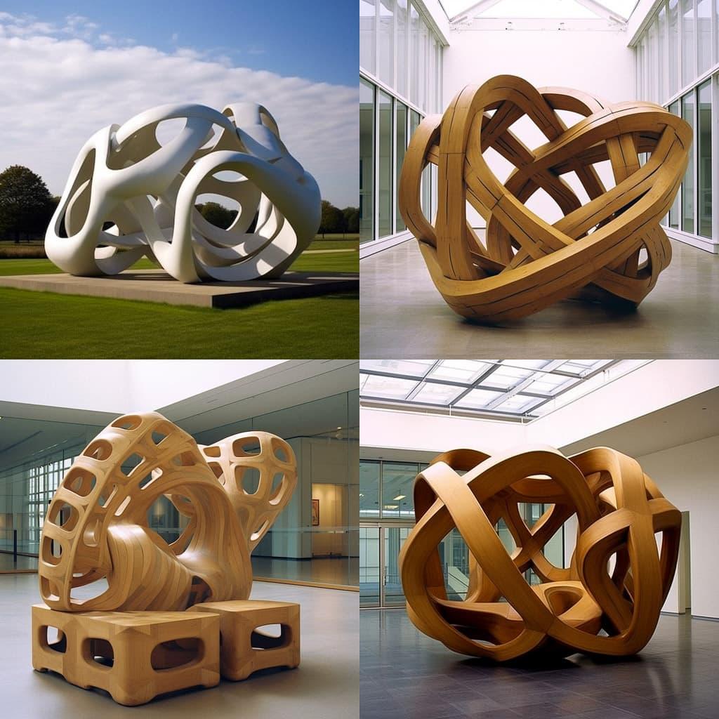Richard Deacon style, Midjourney V5.1, render 1 of 4