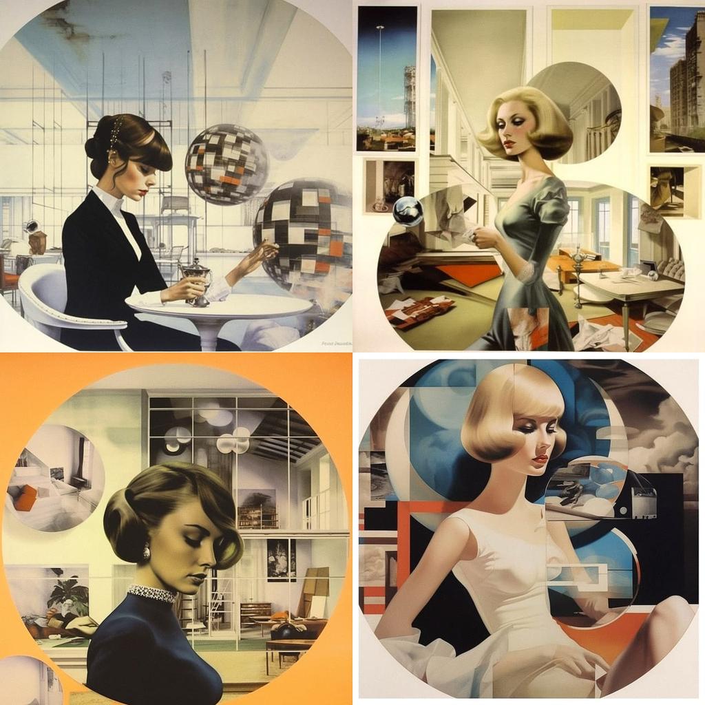 Richard Hamilton style, Midjourney V5.1, render 1 of 4