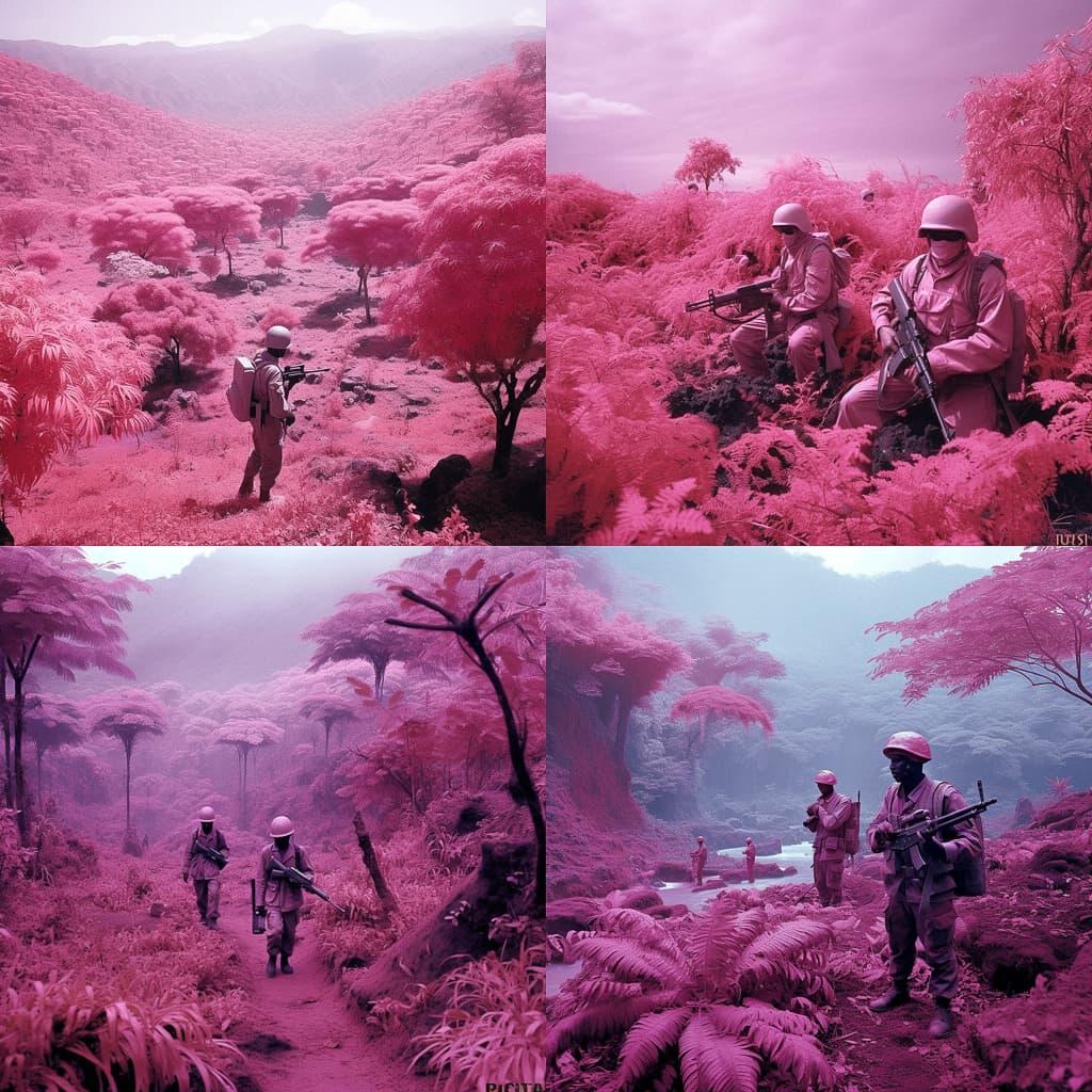 Richard Mosse style, Midjourney V5.1, render 1 of 4