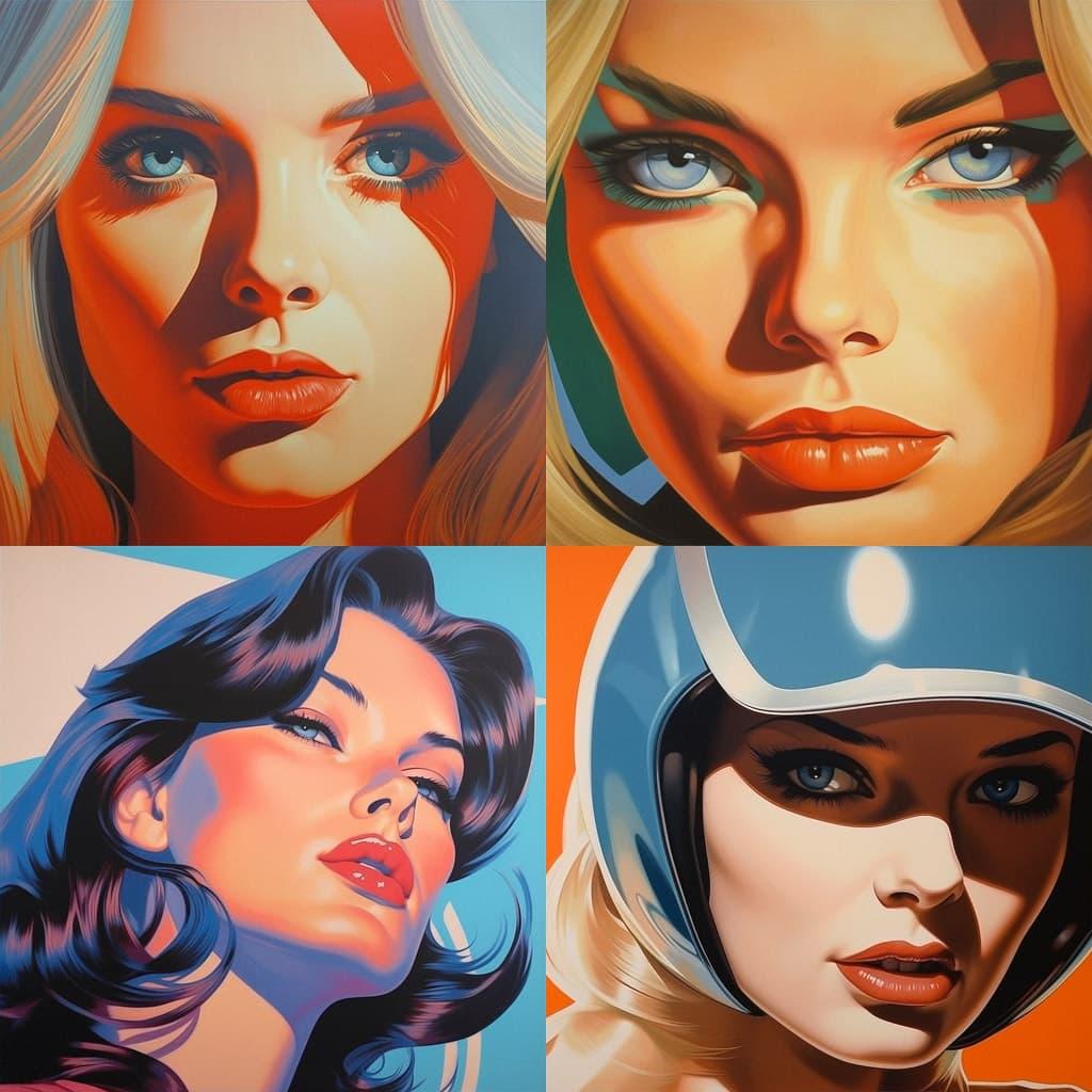 Richard Phillips style, Midjourney V5.1, render 1 of 4