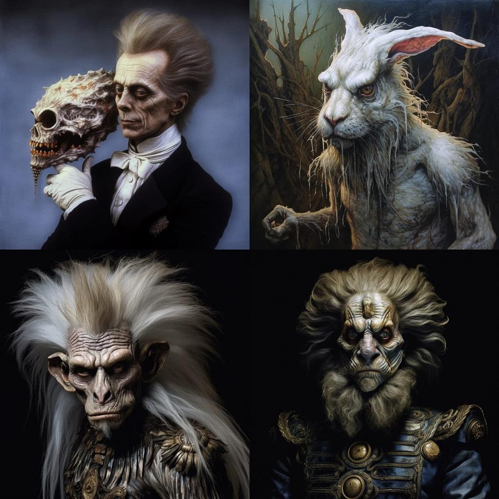 Rick Baker style, Midjourney V5.1, render 1 of 4