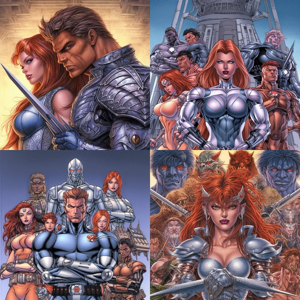 Rob Liefeld style, Midjourney V5.1, render 1 of 4