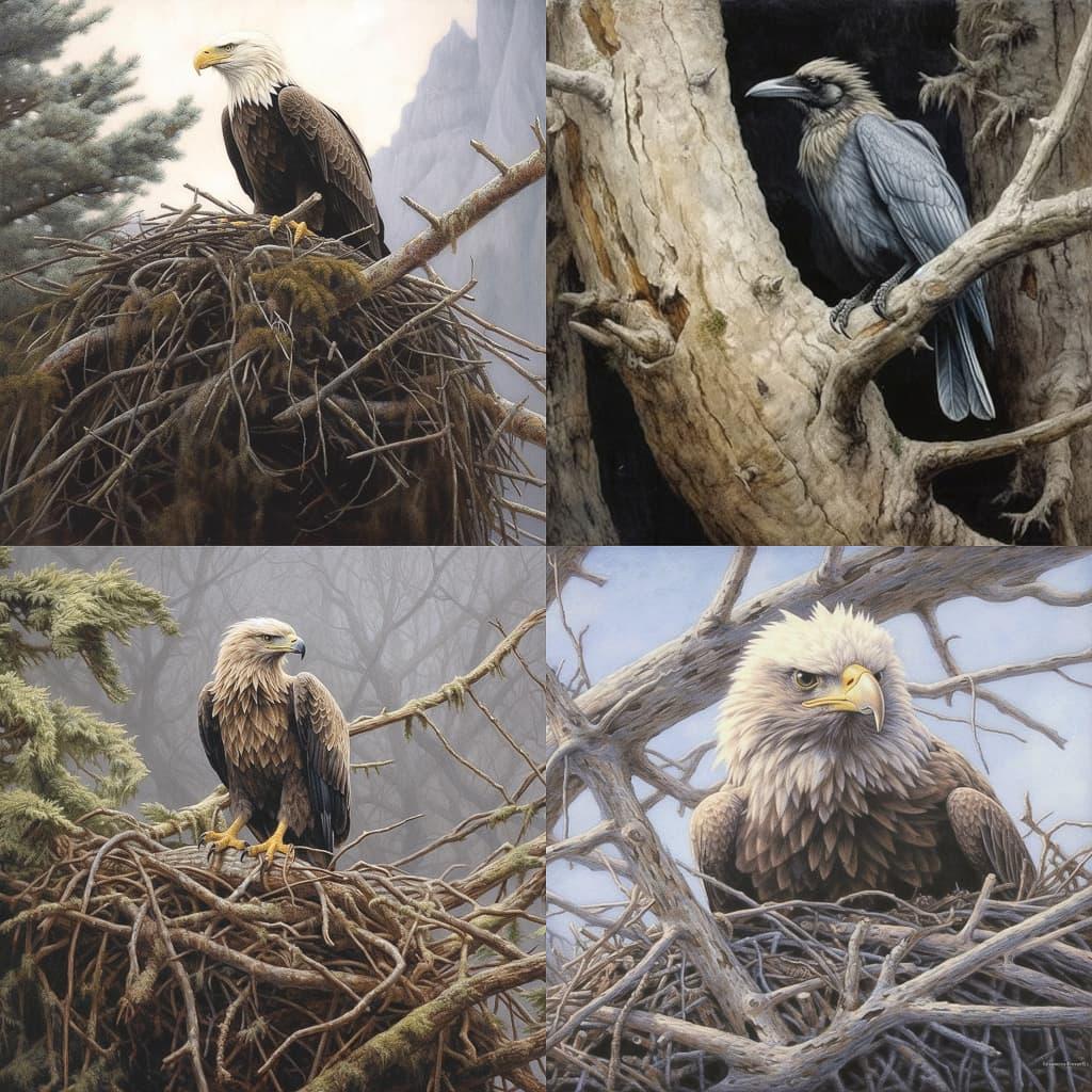 Robert Bateman style, Midjourney V5.1, render 1 of 4