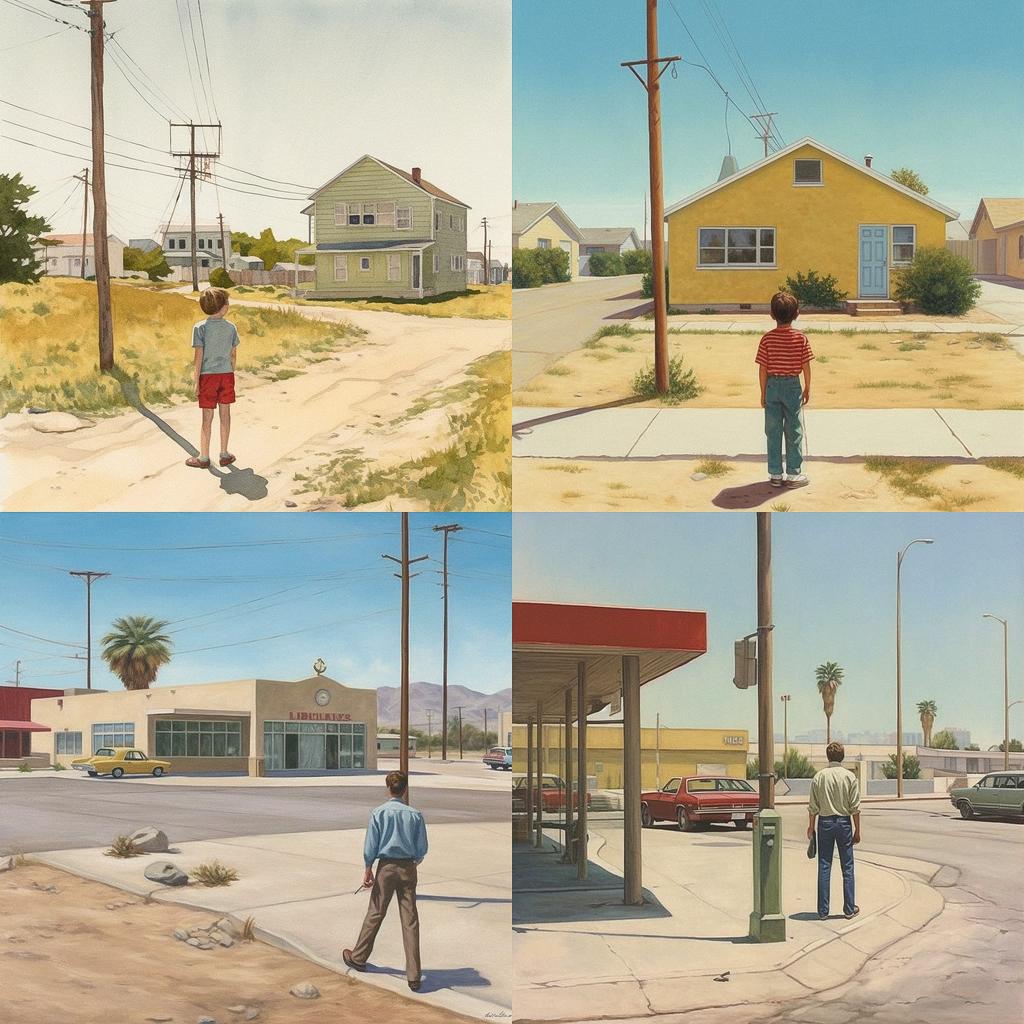 Robert Bechtle style, Midjourney V5.1, render 1 of 4
