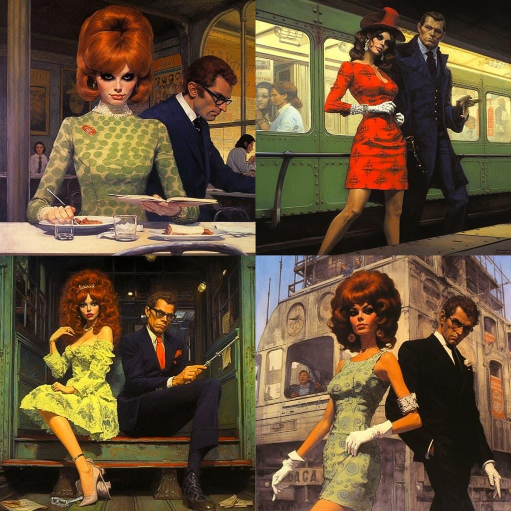 Robert McGinnis style, Midjourney V5.1, render 1 of 4