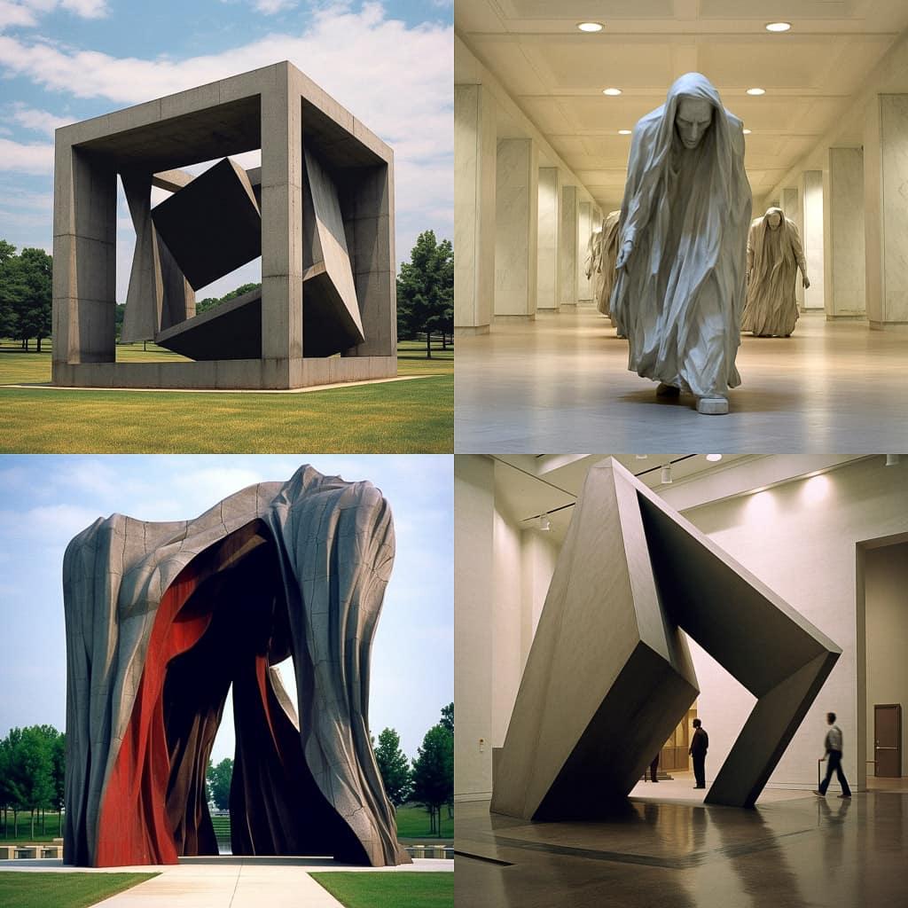 Robert Morris style, Midjourney V5.1, render 1 of 4