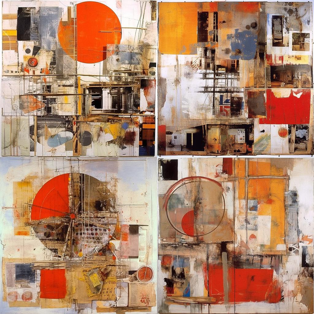 Robert Rauschenberg style, Midjourney V5.1, render 1 of 4