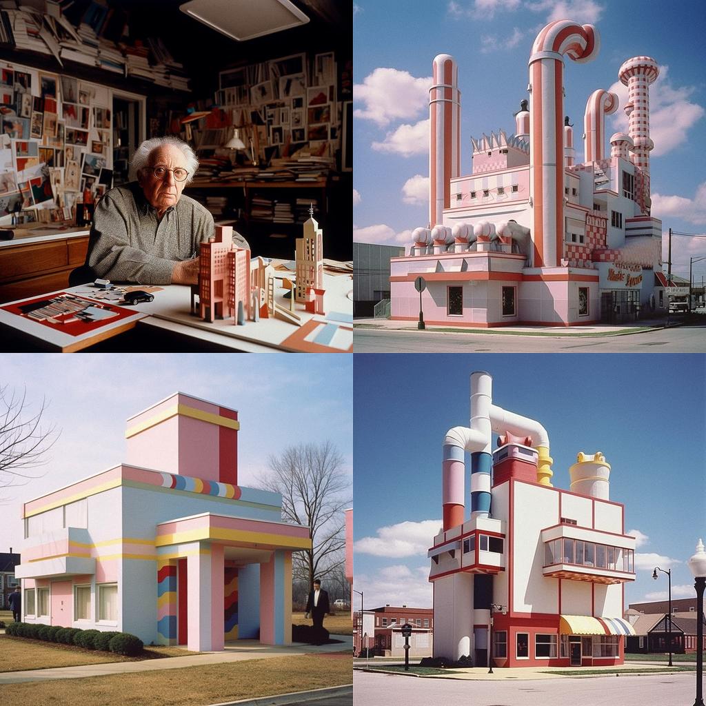 Robert Venturi style, Midjourney V5.1, render 1 of 4