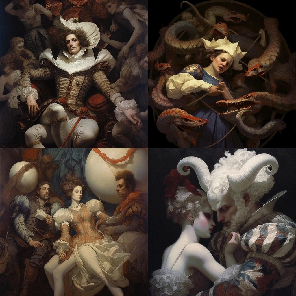Roberto Ferri style, Midjourney V5.1, render 1 of 4