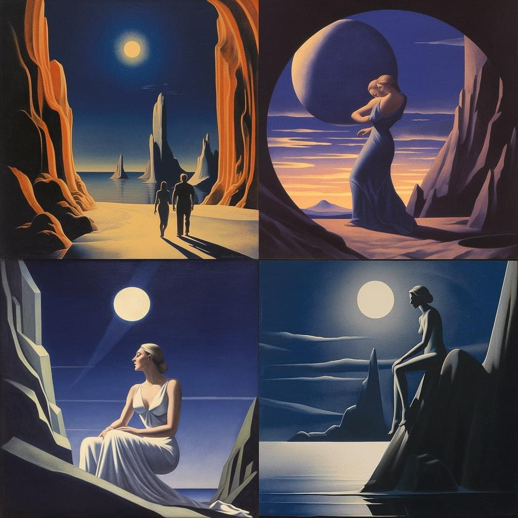 Rockwell Kent style, Midjourney V5.1, render 1 of 4