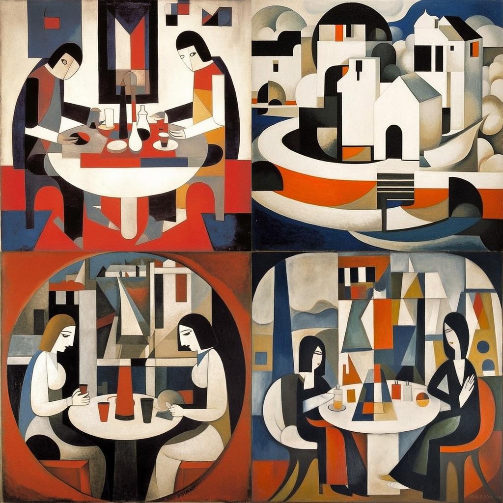 Roger de La Fresnaye style, Midjourney V5.1, render 1 of 4