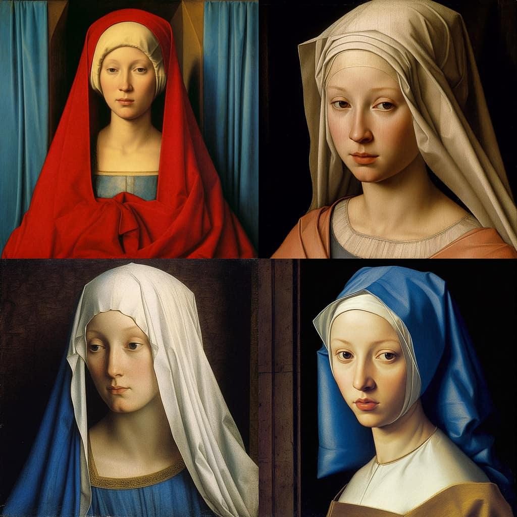 Rogier van der Weyden style, Midjourney V5.1, render 1 of 4