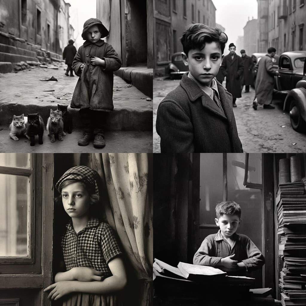 Roman Vishniac style, Midjourney V5.1, render 1 of 4