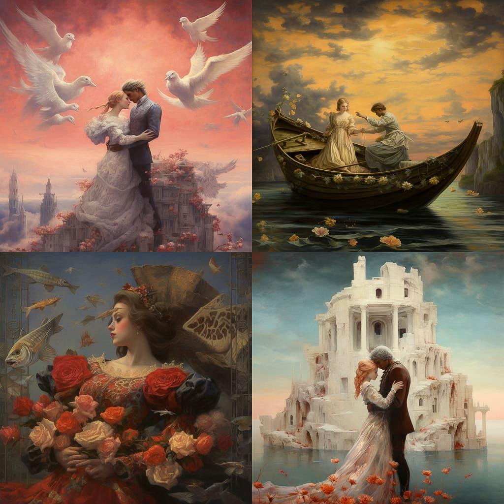 Romanticism style, Midjourney V5.1, render 1 of 4