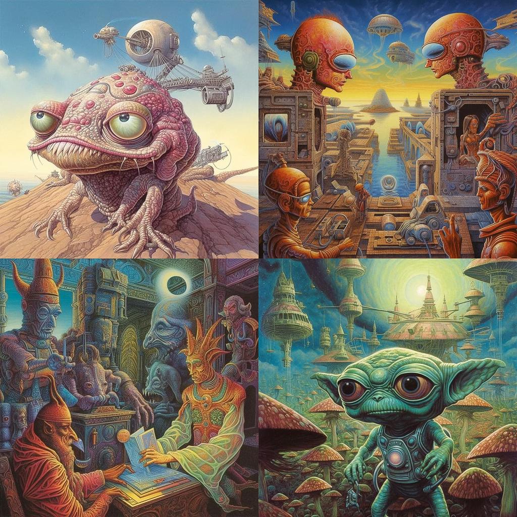 Ron Walotsky style, Midjourney V5.1, render 1 of 4