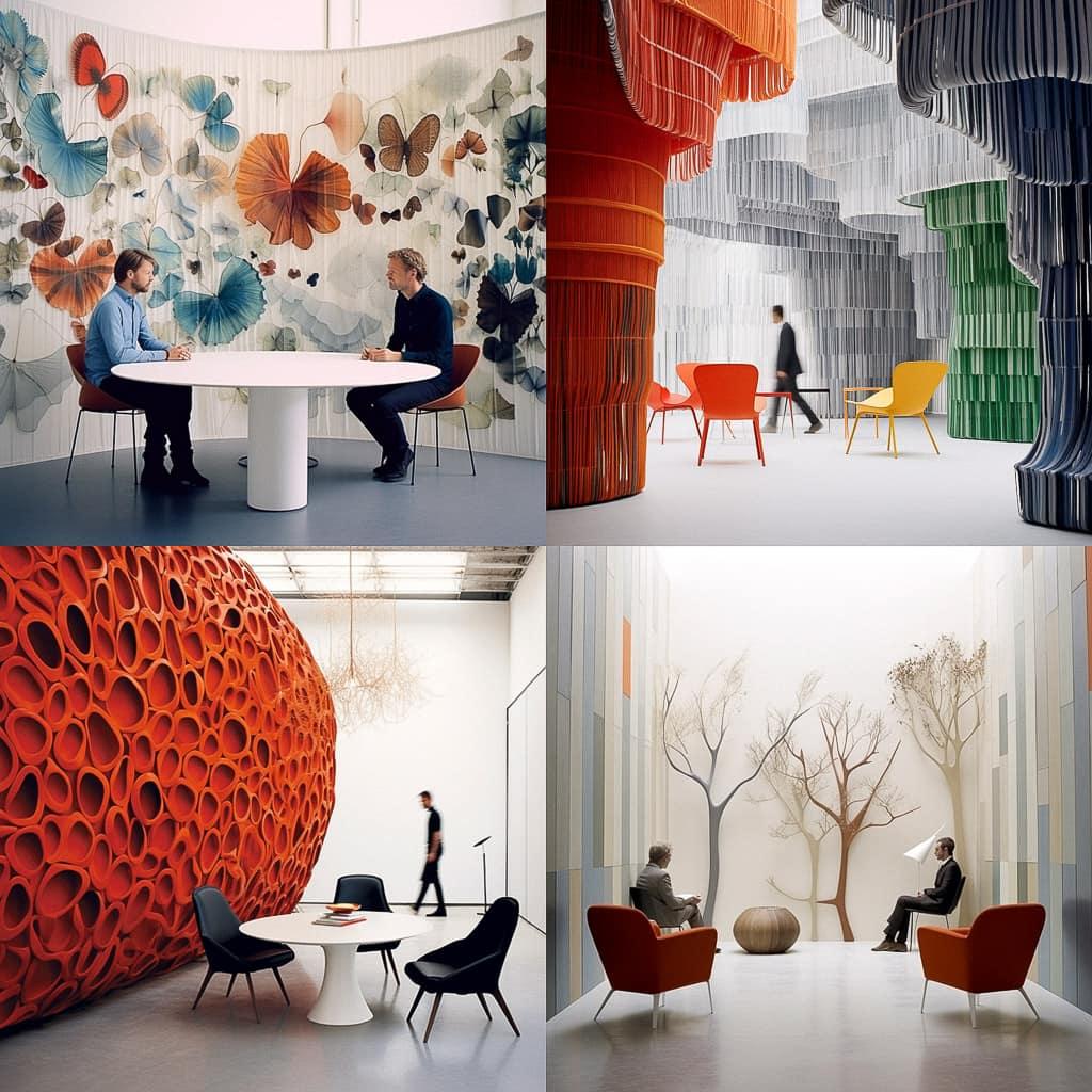 Ronan and Erwan Bouroullec style, Midjourney V5.1, render 1 of 4