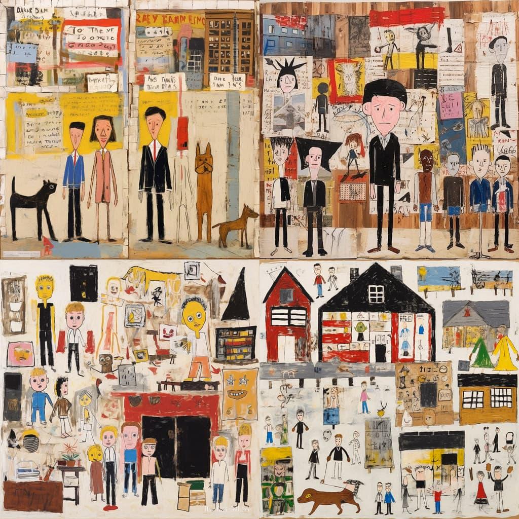 Rose Wylie style, Midjourney V5.1, render 1 of 4