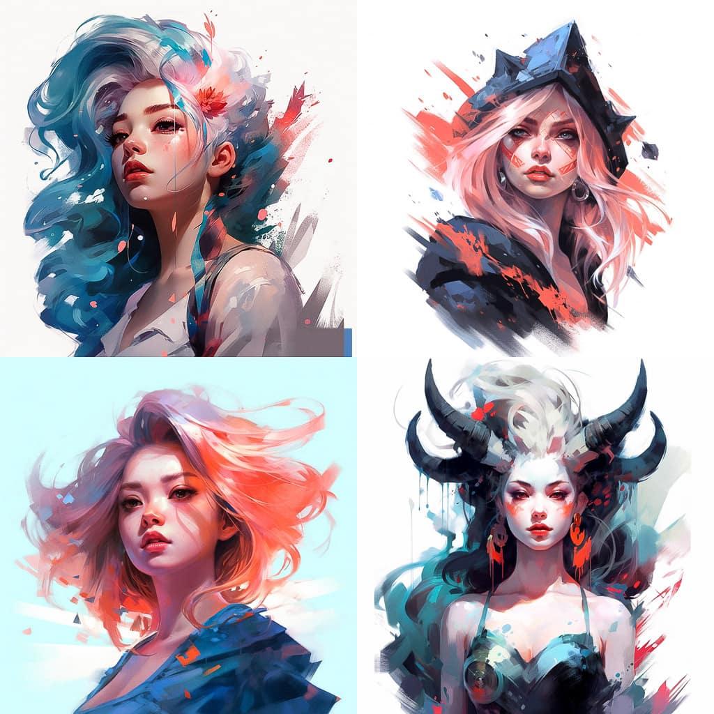 Rossdraws style, Midjourney V5.1, render 1 of 4