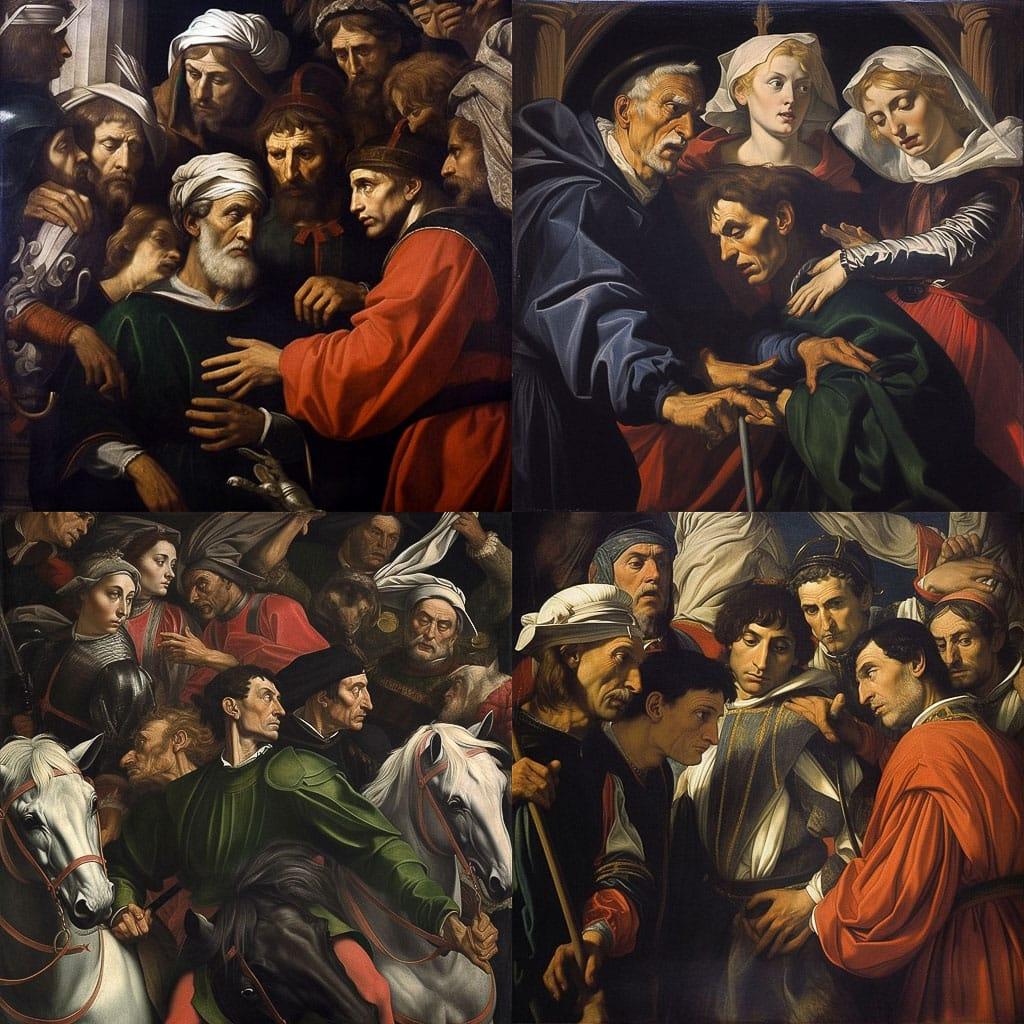 Rosso Fiorentino style, Midjourney V5.1, render 1 of 4