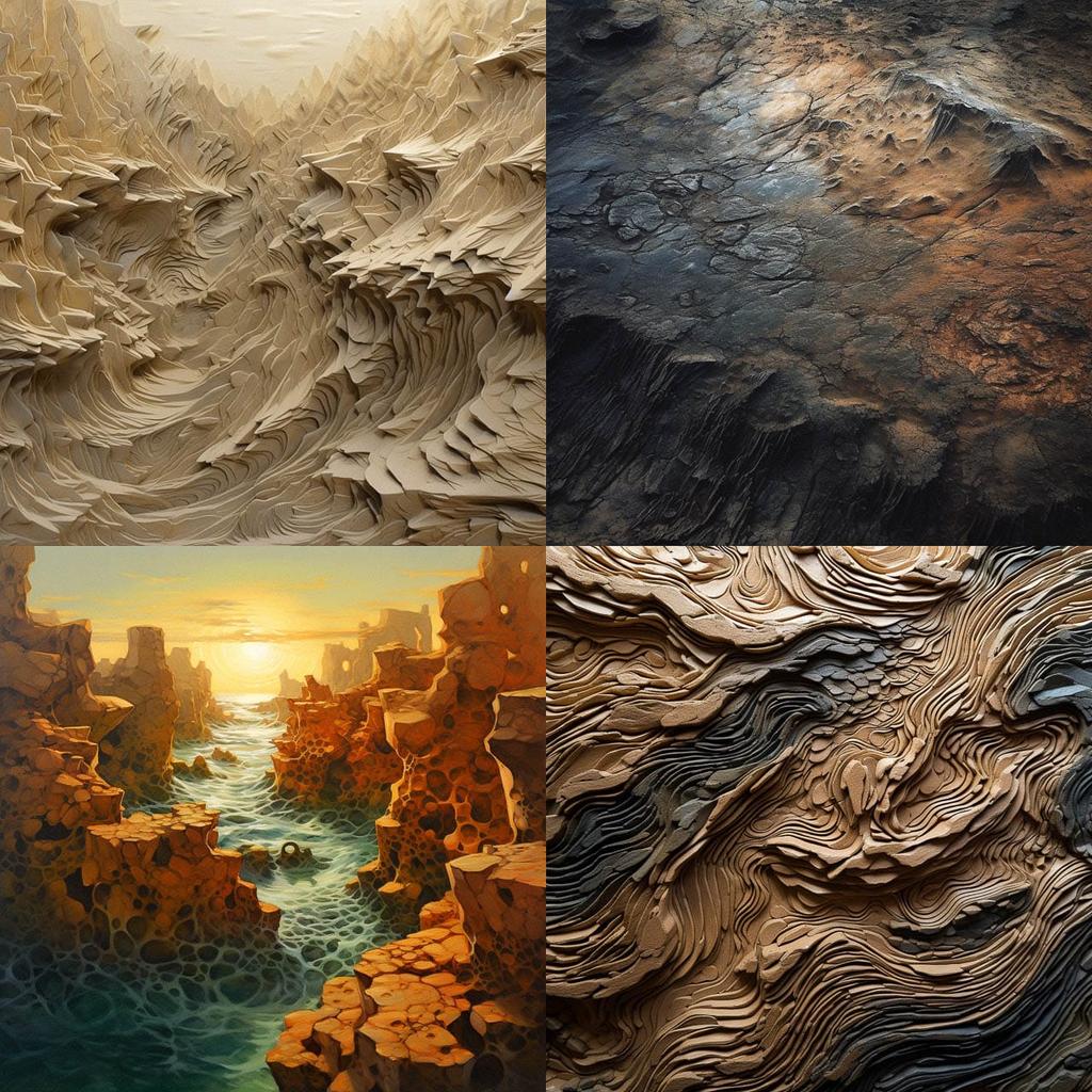 Rough surface style, Midjourney V5.1, render 1 of 4