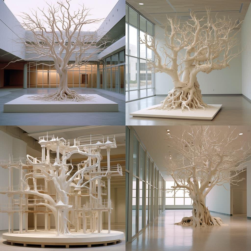 Roxy Paine style, Midjourney V5.1, render 1 of 4