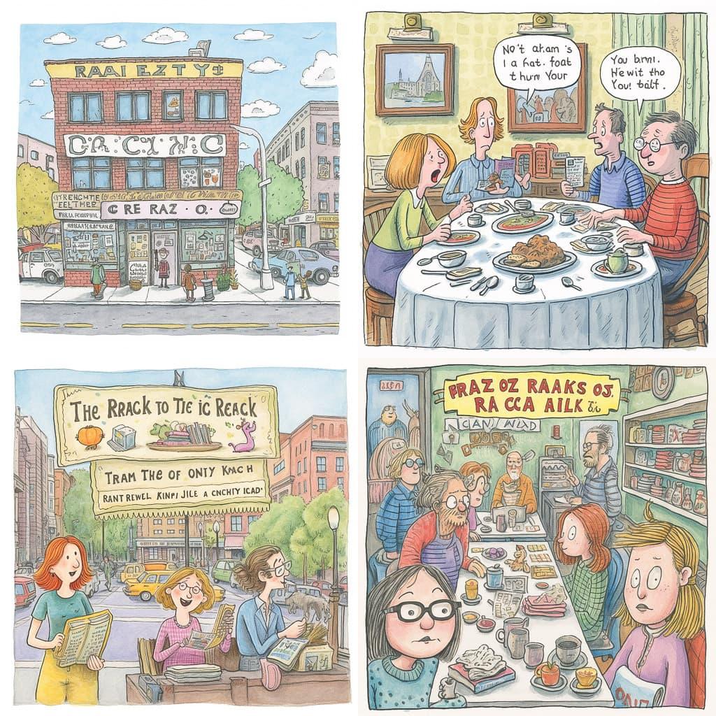 Roz Chast style, Midjourney V5.1, render 1 of 4