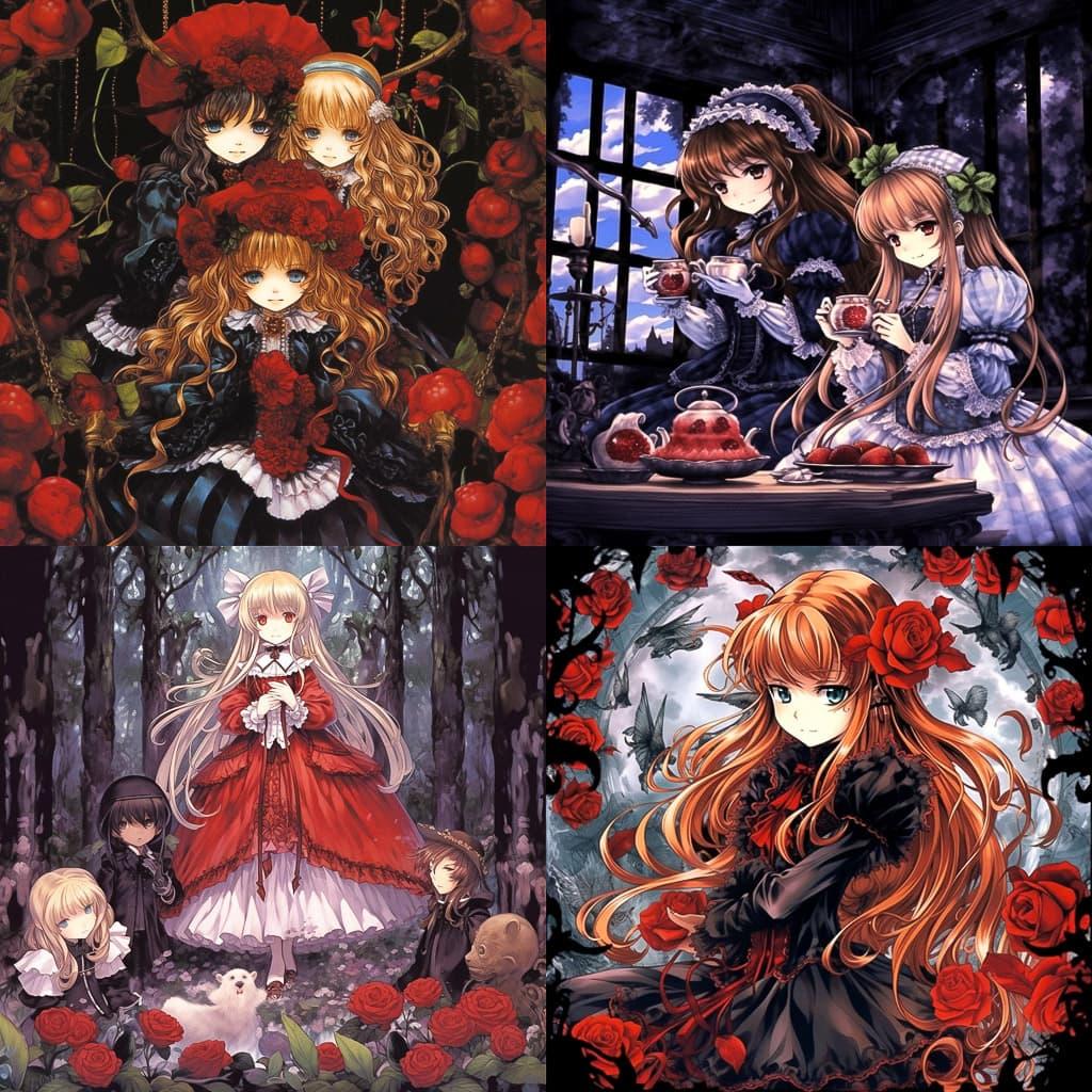 Rozen Maiden style, Midjourney V5.1, render 1 of 4