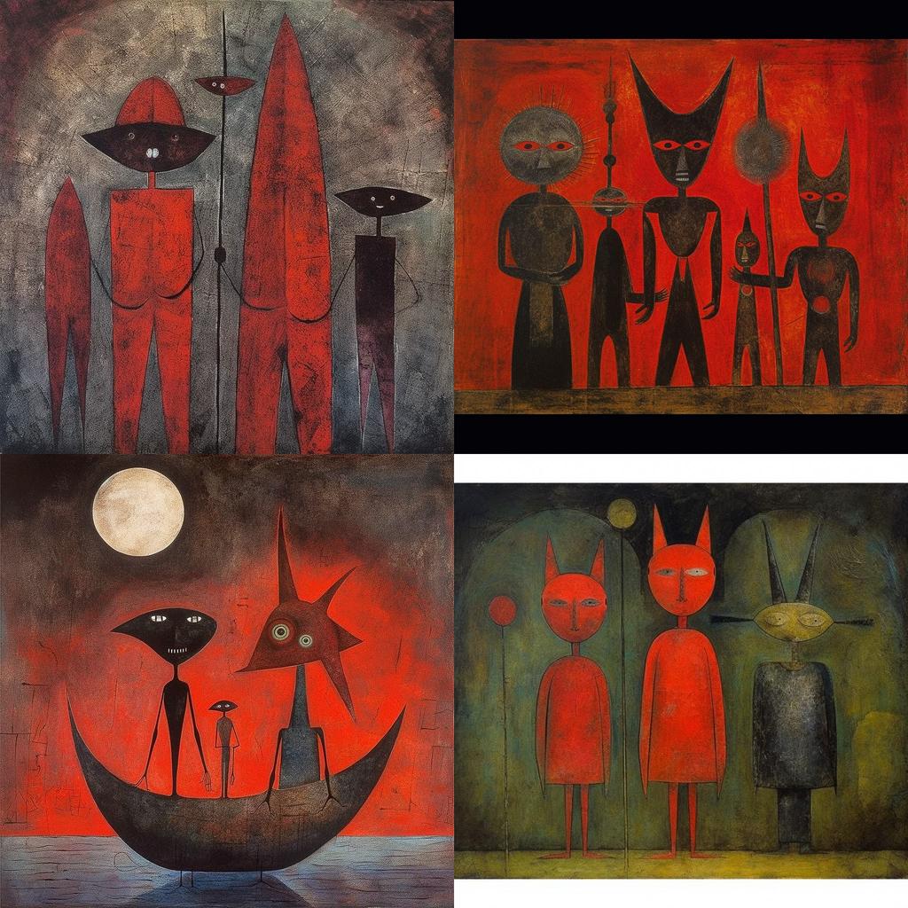 Rufino Tamayo style, Midjourney V5.1, render 1 of 4