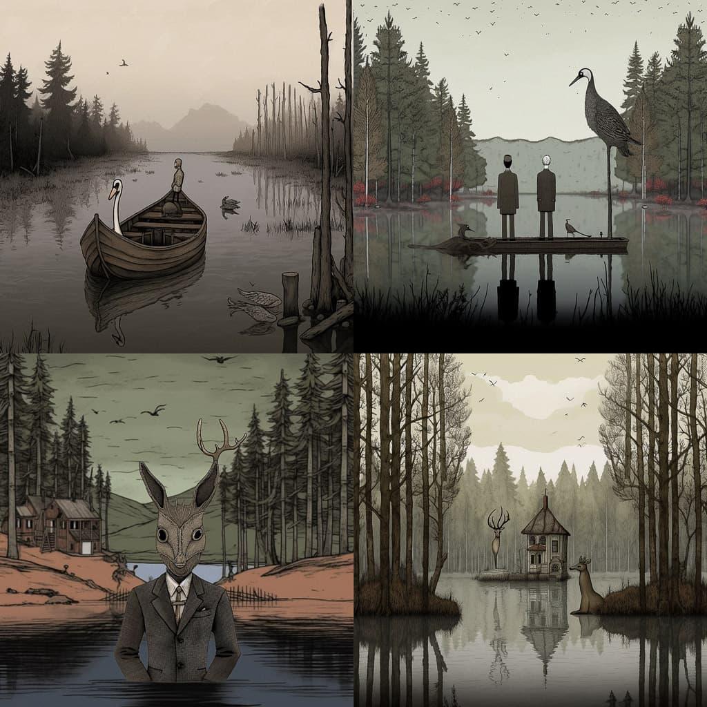 Rusty Lake style, Midjourney V5.1, render 1 of 4
