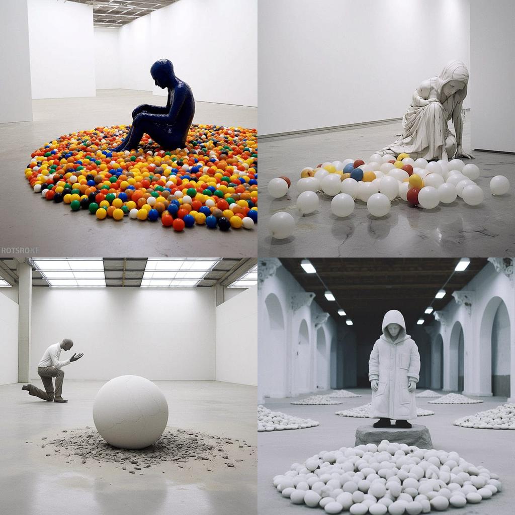 Ryan Gander style, Midjourney V5.1, render 1 of 4
